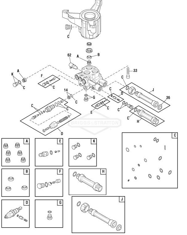 BRUTE 020553 pump parts breakdown